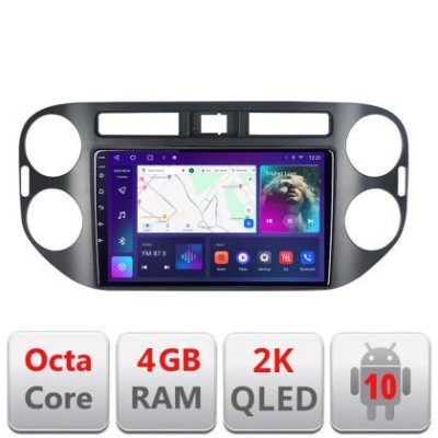 Navigatie VW Tiguan 2009-2015 Android Octa Core Ecran 2K QLED GPS 4G 4+32GB 360 KIT-489v2+EDT-E409-2K CarStore Technology foto