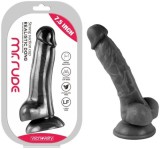 Cumpara ieftin Dildo VSCNOVELTY Mr Rude Negru 19cm Realist TPE cu Ventuza pentru Stimulare Autentica