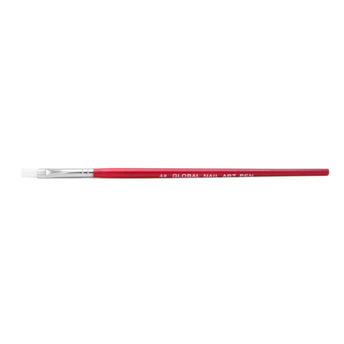 Pensula unghii pentru aplicare gel UV, Nr. 4, culoare roz