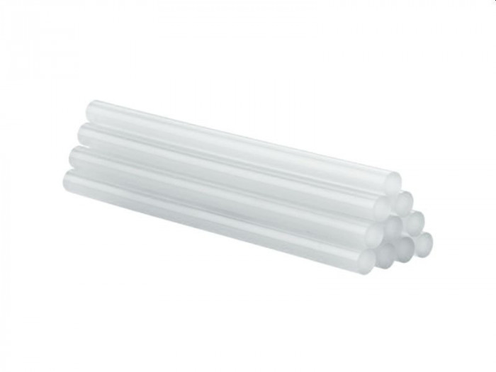 Set 10 batoane silicon pentru pistolul de lipit, diametru 7 mm, transparente