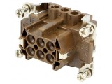 Conector HDC Mamă 180&deg;C 6 Pini 16A 500V