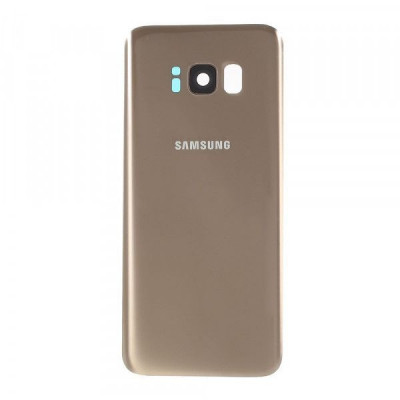 Capac Baterie Samsung Galaxy S8 G950 Cu Ornament Camera Auriu foto