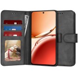Husa tip carte pentru oppo reno12 f 4g / reno12 f 5g / reno12&Acirc;&nbsp;fs, protectie completa 360, black, Techsuit