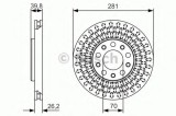 Disc frana FIAT 500X (334) (2014 - 2016) BOSCH 0 986 479 C42