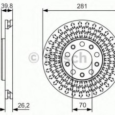 Disc frana FIAT 500X (334) (2014 - 2016) BOSCH 0 986 479 C42