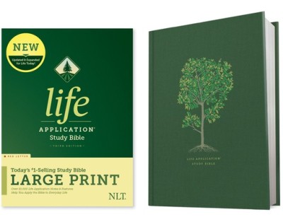 NLT Life Application Study Bible, Third Edition, Large Print (Red Letter, Hardcover) foto