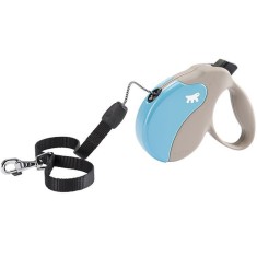 Lesa Amigo Small pentru caini de pana la 15kg - lungime 5m, culoare bej/albastru foto