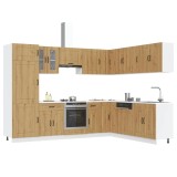 Set dulap de bucătărie 14 piese &bdquo;Kalmar&rdquo; stejar artizanal lemn