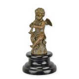 Ingeras cantand la fluier-statueta din bronz cu un soclu din marmura BF-3, Religie
