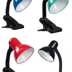 Lampa de birou cu clema universala de prindere 40W,soclu bec E27 - Multicolor