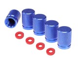 Cumpara ieftin Capace de supapa rotunde din aluminiu, set 5 bucati, albastre