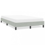Cumpara ieftin Cadru Pat 120x210 Gri Deschis Catifea, Suport Saltea, Design Modern, Mobilier Dormitor, Fara Saltea