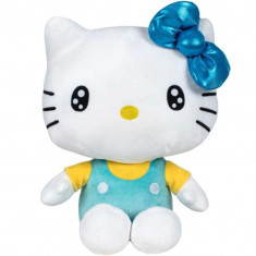 Jucarie de plus, Play by Play, Hello Kitty cu salopeta vernil, Editie Aniversara, 22 cm