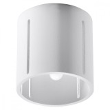 Lampă De Tavan Inez Albă Aluminiu 1 Bec Cilindric Modern De Interior
