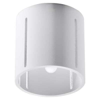 Lampă De Tavan Inez Albă Aluminiu 1 Bec Cilindric Modern De Interior foto