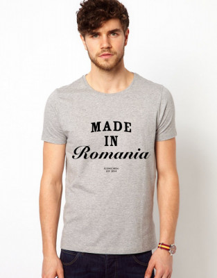 Tricou barbati gri - Made In Romania - S foto