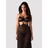 Chemise Iliosa Obsessive, Negru, S/M