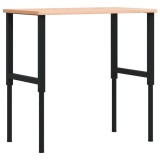 Cumpara ieftin Banc lucru 100x60x(71,5-98) cm lemn masiv fag, dreptunghiular