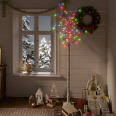 vidaXL Pom Crăciun 180 LED-uri colorat 1,8 m salcie interior/exterior