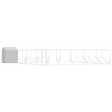 Padoc exterior cu acoperis argintiu 12x12x2,5 m otel galvanizat