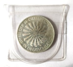 GERMANIA 10 MARCI MARK 1972 D A XX A OLIMPIADA IN BLISTER ARGINT AUNC UNC ( CITITI DESCRIEREA )