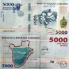 !!! BURUNDI - 5000 FRANCI 2022 - P NEW - UNC / CULORI NOI