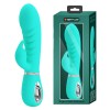 Vibrator Rabbit Prescott, Verde, 20 cm, Pretty Love