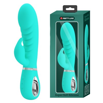 Vibrator Rabbit Prescott, Verde, 20 cm foto