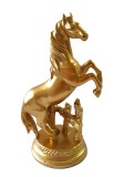 Cumpara ieftin Statueta decorativa, Cal, Auriu, 13 cm, XQ202138