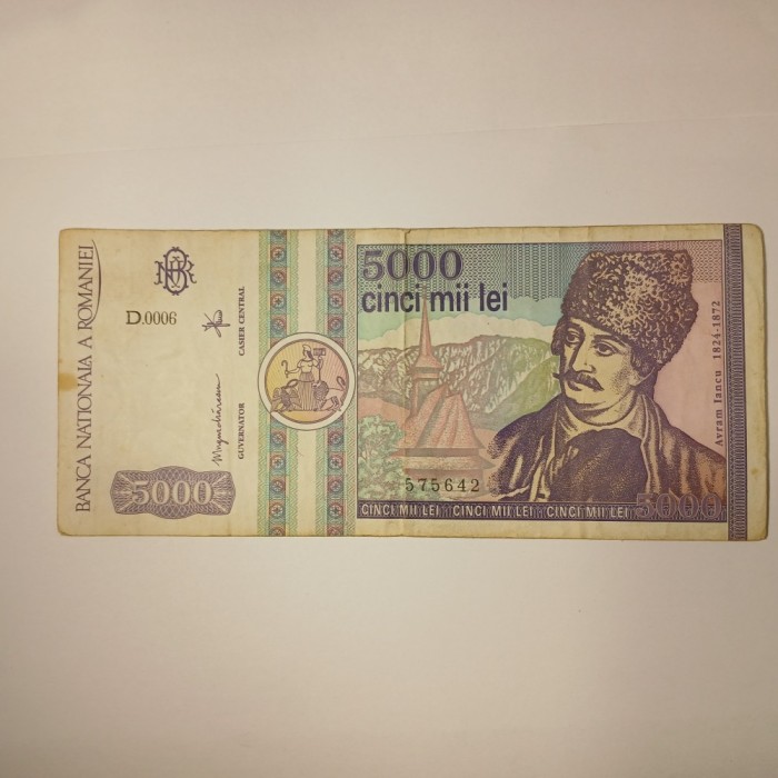 Di.155. Bancnota 5000 lei 1992 circulata stare buna