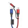 Cablu Date si Incarcare USB la Lightning - USB la MicroUSB Joyroom S-M376, 1.3 m, Multicolor