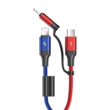 Cablu Date si Incarcare USB la Lightning - USB la MicroUSB Joyroom S-M376, 1.3 m, Multicolor
