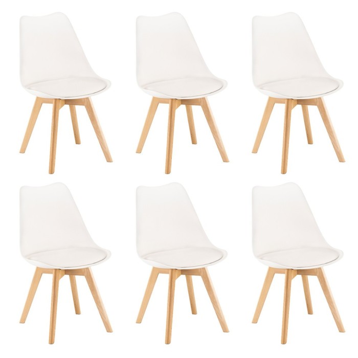 Silla &eacute;tkezősz&eacute;k 6 db feh&eacute;r sz&iacute;nben