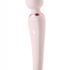 Vibrator Wand Nana 10 Moduri Vibratii Silicon USB Roz 18.2 cm