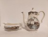 Set ceainic si letiera portelan vintage Myott England Fine Staffordshire Ware