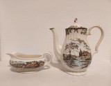 Set ceainic si letiera portelan vintage Myott England Fine Staffordshire Ware