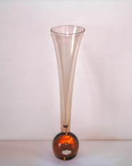 Vaza cristal sommerso cu bula controlate - Orchid vase - Hovmantorp Suedia foto