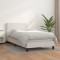 vidaXL Pat box spring cu saltea, alb, 80x200 cm, piele ecologică 3141030