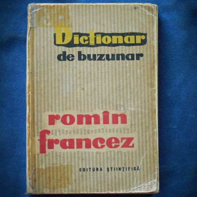 DICTIONAR DE BUZUNAR - ROMAN-FRANCEZ foto