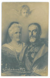 2160 - King CAROL I &amp; Queen ELISABETH, autograph, Regale - old postcard - used