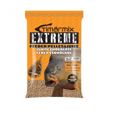 Timar - Pelete pentru momit Extreme Pellet&amp;amp;Juice Ciocolata alba 800g+150ml foto