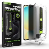 Folie de protectie Ecran Privacy Techsuit TitanGlass CrystalHD pentru Samsung Galaxy A56 A566 / S24 FE S721, Sticla Securizata, Full Glue
