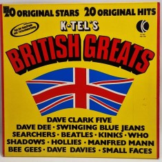 Various &lrm;&ndash; K-Tel's British Greats VG+ / VG+ vinil LP disc K-Tel Germania 1975