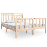 Cadre de pat natural 160 x 200 cm Solid Pine Wood
