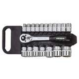 Set chei tubulare Honiton 400019HM 1/2" cu clichet, 19 piese Cr-V