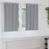 Perdele cu perdele 2 pcs Gri deschis 140 x 140 cm Poliester