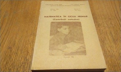 MATEMATICA IN CICLUL PRIMAR (Contributii Metodice) - Stefanescu Vasile, Peti Anghel, Stan Florea - Inspectoratul Scolar Arges, 1980, 328 p. foto