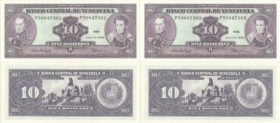 2 &amp;times; 1995 (5 VI), 10 Bol&amp;iacute;vares (P-61d) - Venezuela - stare UNC foto