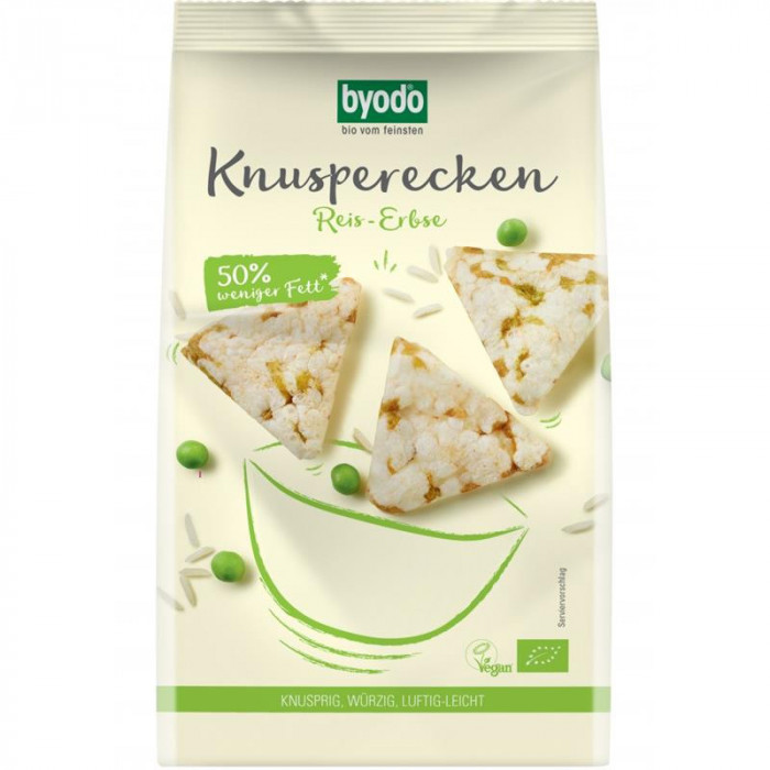 Mini Crackers din Orez si Mazare Bio Fara Gluten 90gr Byodo