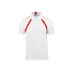 Tricou polo barbati Slazenger Lob Cool Fit, white-red, S